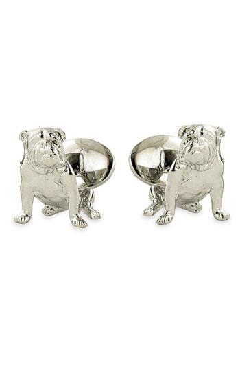 Men's David Donahue 'bulldog' Sterling Silver Cuff Links