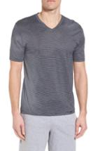 Men's Hanro Sporty Stripe Cotton V-neck T-shirt