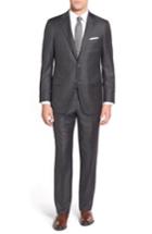Men's Hickey Freeman Classic B Fit Windowpane Wool Suit