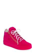 Women's Giuseppe Zanotti Zipper Sneaker M - Pink