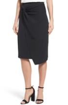 Women's Halogen Twist Front Pencil Skirt - Black