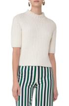 Women's Akris Punto Chunky Knit Wool & Cashmere Sweater - White