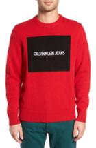 Men's Calvin Klein Jeans Logo Wool Sweater - Red