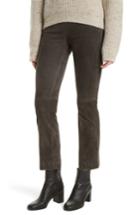 Women's Vince Stretch Suede Crop Flare Pants - Grey