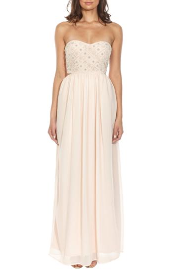 Women's Lace & Beads Beaded Bodice Gown