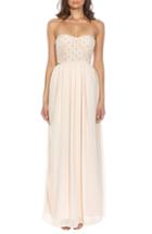 Women's Lace & Beads Beaded Bodice Gown
