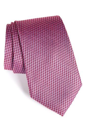 Men's Nordstrom Tech Woven Silk Tie, Size X-long - Pink