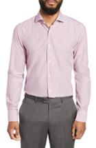 Men's Boss Jason Slim Fit Stripe Dress Shirt .5 - Red
