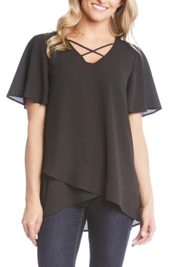 Women's Karen Kane Crisscross Top - Black