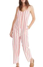 Women's Madewell Stripe Camisole Jumpsuit - Red