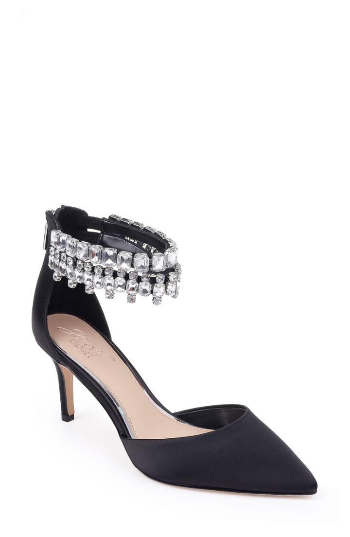 Women's Jewel Badgley Mischka Damonica Crystal Embellished Sandal M - Black
