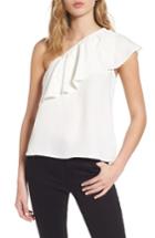 Women's 7 For All Mankind Ruffle One-shoulder Top - White