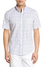 Men's Nordstrom Men's Shop Slim Fit Dot Print Sport Shirt - White