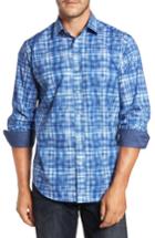 Men's Bugatchi Classic Fit Abstract Plaid Sport Shirt