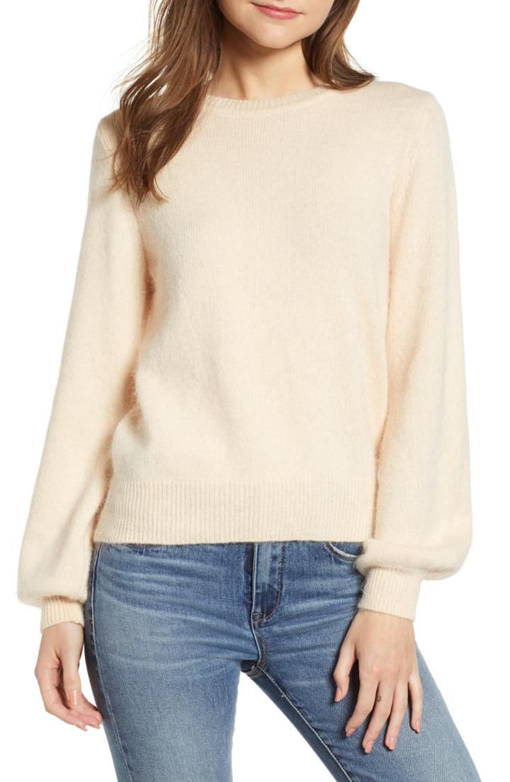 Women's Codexmode Blouson Sleeve Sweater - Ivory