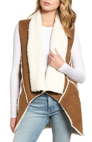 Women's Dylan Flannel Faux Shearling Vest