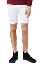 Men's Topman Stretch Skinny Fit Denim Shorts - White
