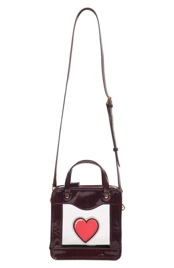 Anya Hindmarch Rainy Day Heart Crossbody Bag - Burgundy