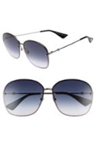 Women's Gucci 63mm Oversize Square Sunglasses - Ruthenium
