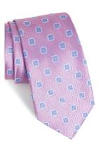 Men's Nordstrom Men's Shop Herringbone Silk Tie, Size - Pink