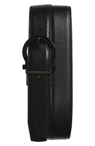 Men's Salvatore Ferragamo Reversible Calfskin Leather Belt