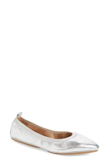 Women's Yosi Samra Vienna Foldable Pointy Toe Flat M - Metallic