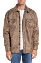 Men's True Grit Lined Tweed Shirt Jacket - Brown