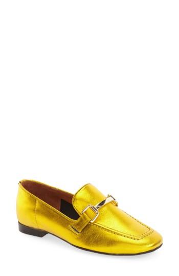 Women's Topshop 'karter' Square Toe Loafer .5us / 38eu - Yellow