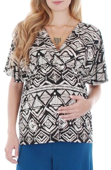 Women's Everly Grey 'ophelia' Print Maternity/nursing Top