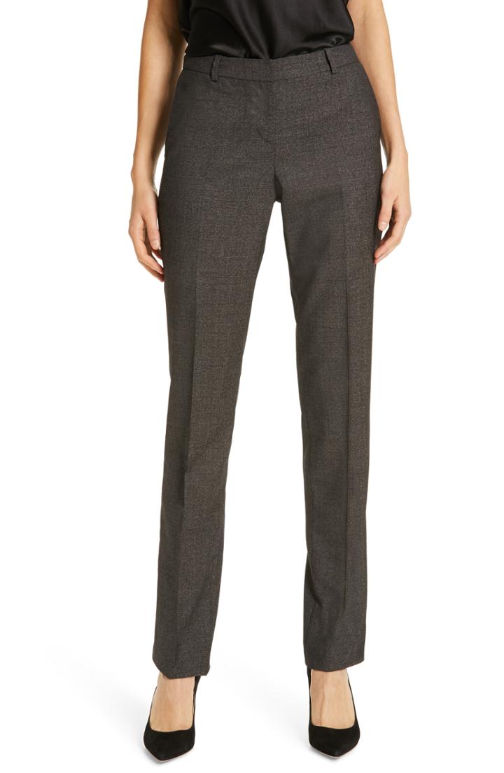 Women's Boss Titana Static Wool Trousers - Grey