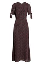 Women's Reformation Amsterdam Tie Sleeve Body-con Maxi Dress - Black