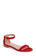 Women's Stuart Weitzman Nudistflat Sandal .5 M - Red