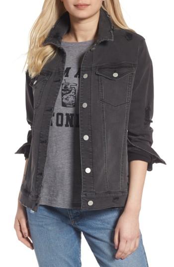 Women's Bp. Ripped Denim Trucker Jacket