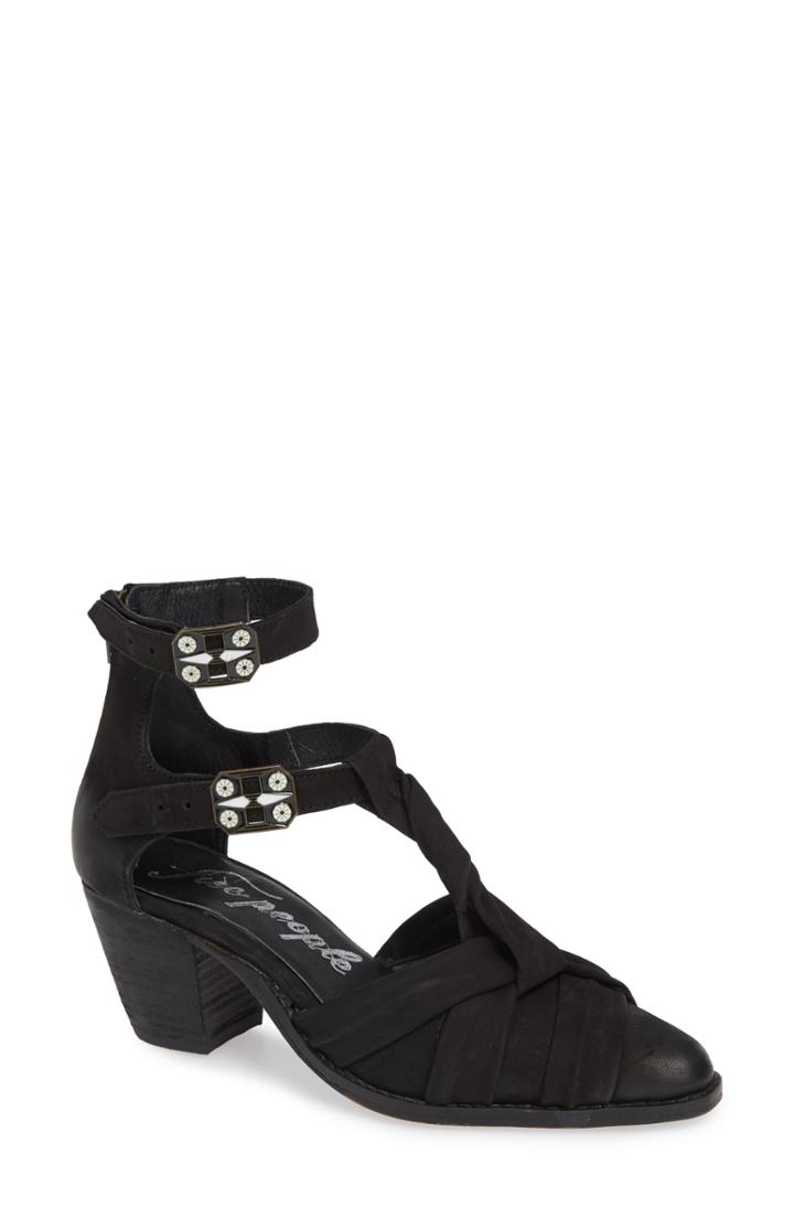 Women's Free People Canosa Cutout Bootie Us / 37eu - Black