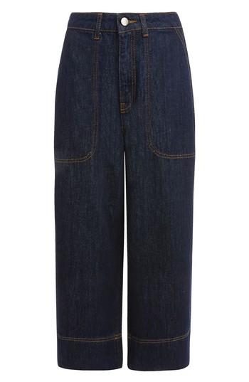 Women's Topshop Boutique Culotte Jeans Us (fits Like 0) X - Blue
