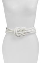 Women's Raina 'love Knot' Rope Belt - White