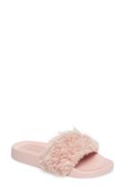 Women's Topshop Howl Faux Fur Slide Sandal .5us / 37eu - Pink