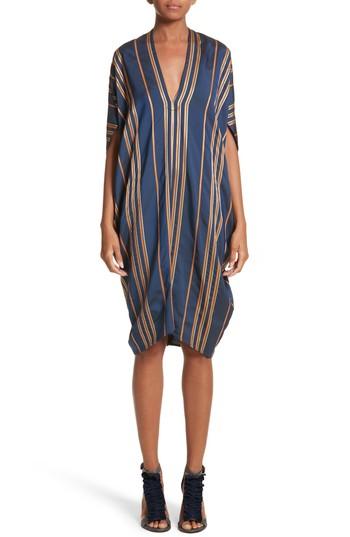 Women's Zero + Maria Cornejo Stripe Dress - Blue