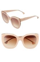 Women's Alice + Olivia Mercer 52mm Cat Eye Sunglasses - Blush