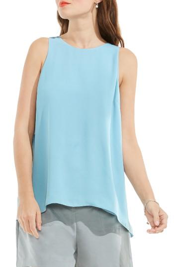 Women's Vince Camuto Back Pleat Blouse, Size - Blue