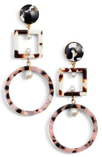 Women's Lele Sadoughi Cage Imitation Pearl Drop Earrings