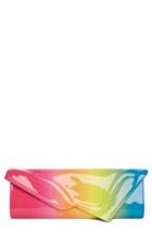 Christian Louboutin So Kate Rainbow Ombre Patent Leather Clutch - Pink