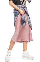 Women's Free People Normani Bias Cut Satin Skirt - Pink
