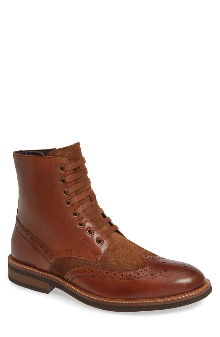 Men's Reaction Kenneth Cole Klay Wingtip Boot M - Brown