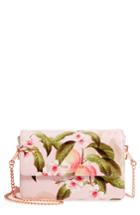 Ted Baker London Disha Peach Blossom Faux Leather Crossbody Bag - Pink