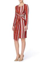 Women's Catherine Catherine Malandrino 'adele' Twist Front Print Sheath Dress