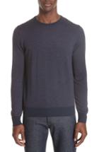Men's Canali Crewneck Cotton Sweater Us / 50 Eu - Blue