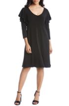 Women's Karen Kane Ruffle Sleeve A-line Dress - Black