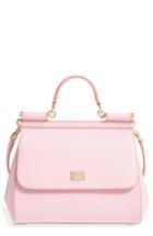 Dolce & Gabbana Small Sicily Leather Satchel - Pink