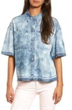Women's True Religion Brand Jeans Boxy Step Hem Top - Blue